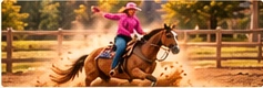 Western reining and turning practice